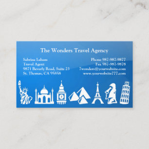 Cartão de visita de Agência viagem