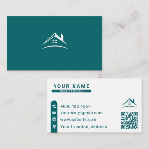 Cartão de Visita de Agente Imobiliário Logotipo