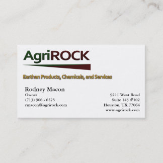 Cartão de visita de AgriRock