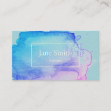 Cartão de visita DE ÁGUA EM AZUL