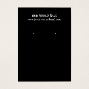 Cartão de visita de Altura Personalizada de Preto