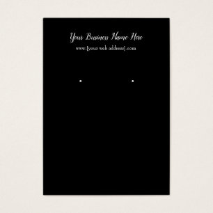 Cartão de visita de Altura Personalizada em Preto