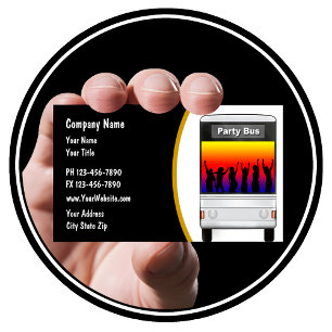 Cartão de visita de Aluguer de Barramento de Parti