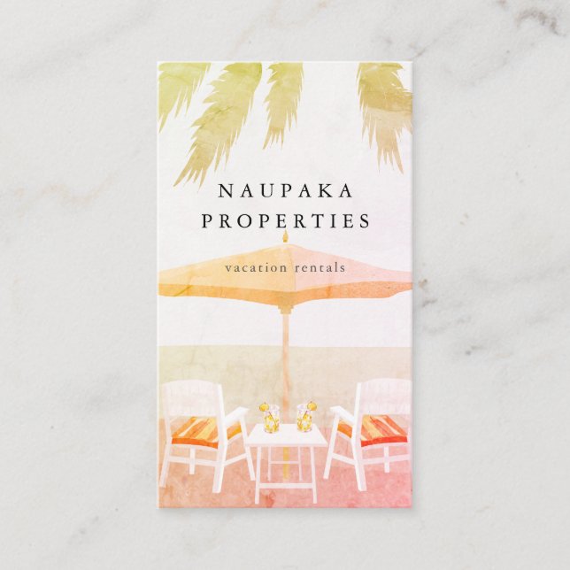 Cartão de visita de Aluguer de Férias Rosa nas Câm (Frente)