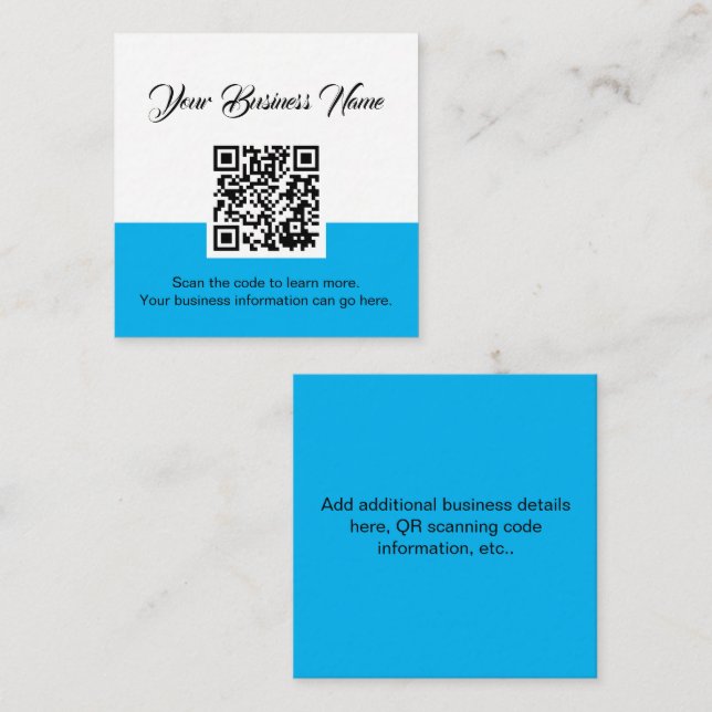 Cartão de visita de Análise de Código QR (Frente/Verso)