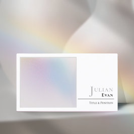 Cartão de visita de anura branca minimalista e hol