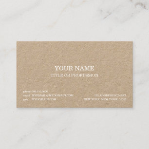Cartão de visita de aparência de papel orgânico si