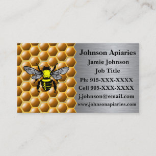 Cartão de visita de apicultura