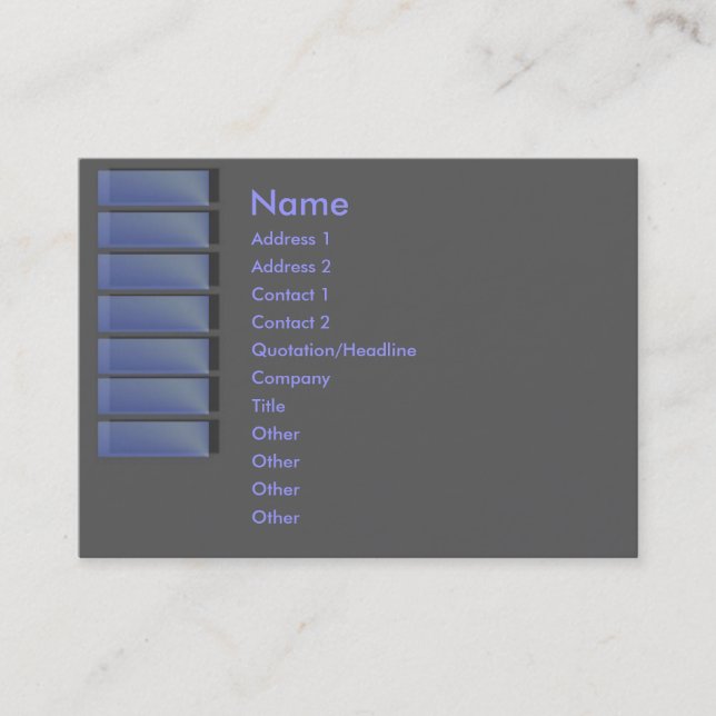 Cartão de visita de apphire azul (Frente)