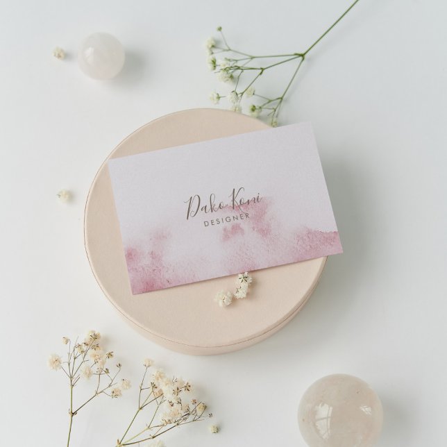 Cartão de visita de aquarela minimalista e elegant (Criador carregado)
