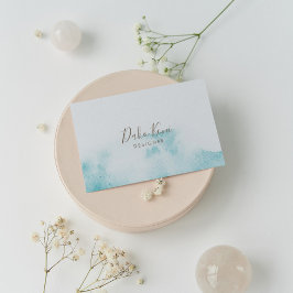 Cartão de visita de aquarela minimalista e elegant
