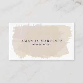 Cartão de visita de Aquarela Simples de Areia bege