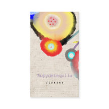 Cartão de visita de aquarelas