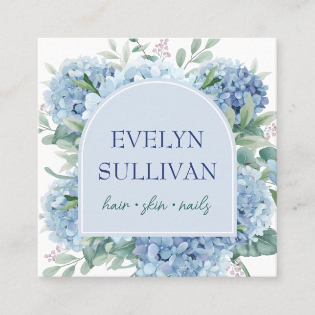 Cartão de visita de arco de Hydrangea (Frente)