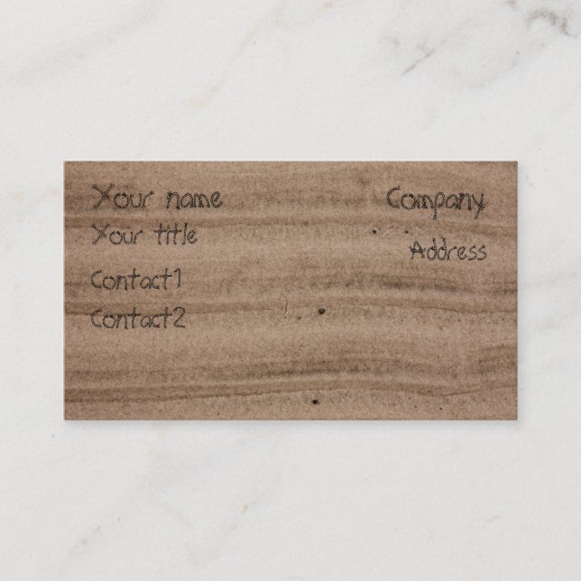 Cartão de visita de areia (Frente)