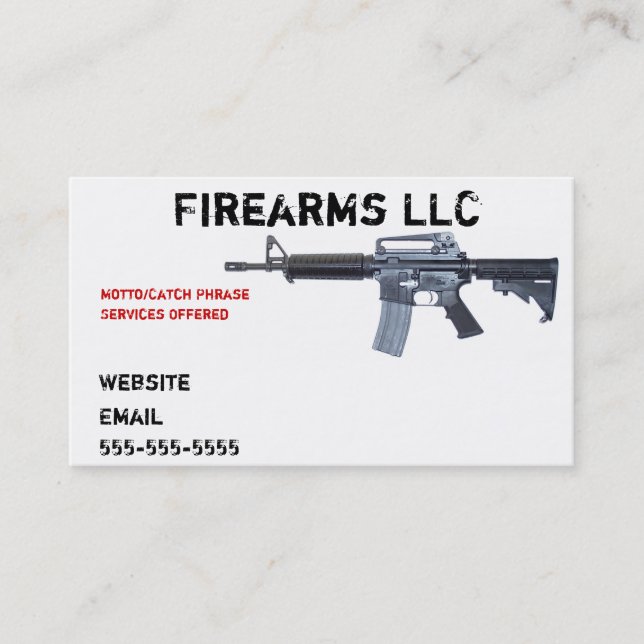 Cartão de Visita de Arma (Frente)