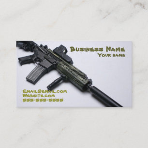 cartão de visita de armas com camuflagem legal