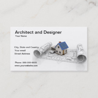 Cartão de visita de arquiteto e designer