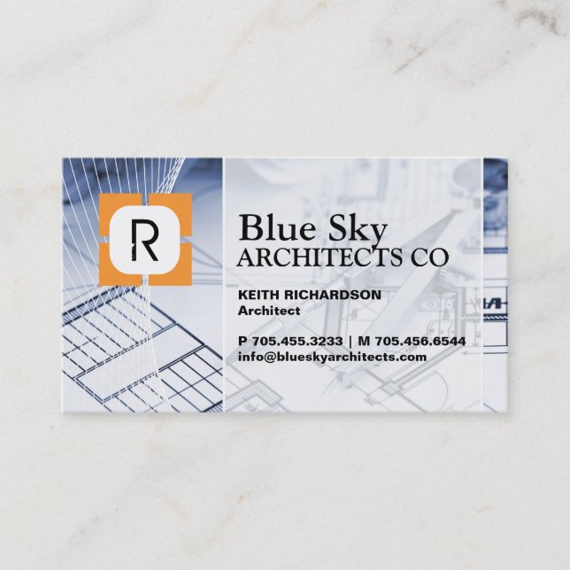 CARTÃO DE VISITA DE ARQUITETO EMPRESA (Frente)