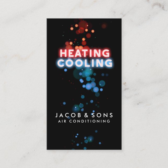 Cartão de visita de arrefecimento por aquecimento  (Frente)