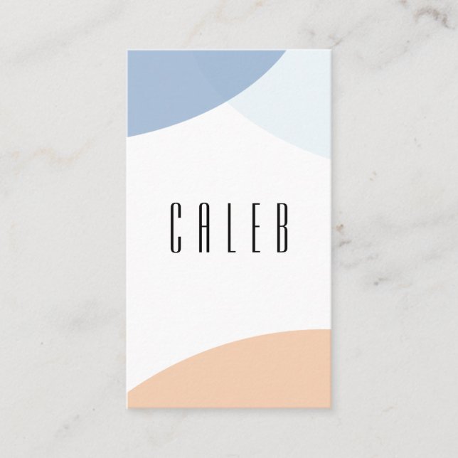 Cartão de visita de Arte Abstrato Cinza de  Azul M (Frente)