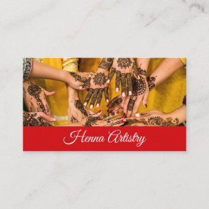 Cartão de Visita de Arte com Henna