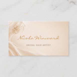 Cartão de Visita de Artista de Cabelo de Noiva