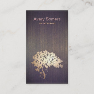 Cartão de visita de Artista de Madeira de Árvore D
