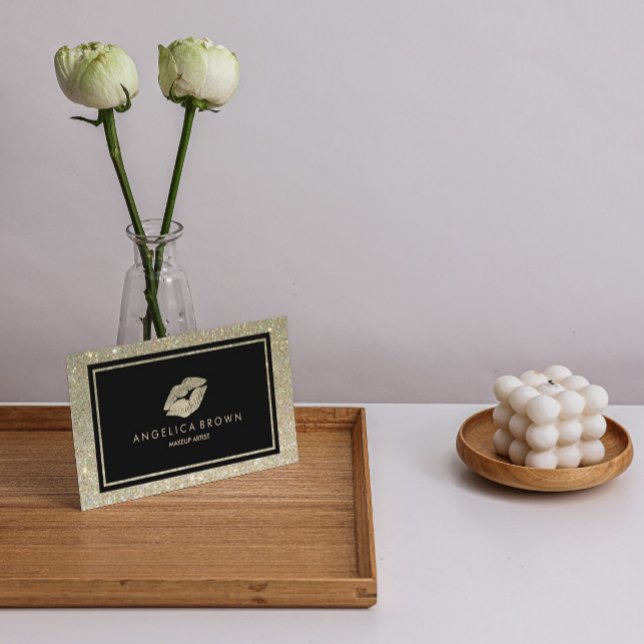 Cartão de visita de Artista de Makeup de Lábios de (Criador carregado)