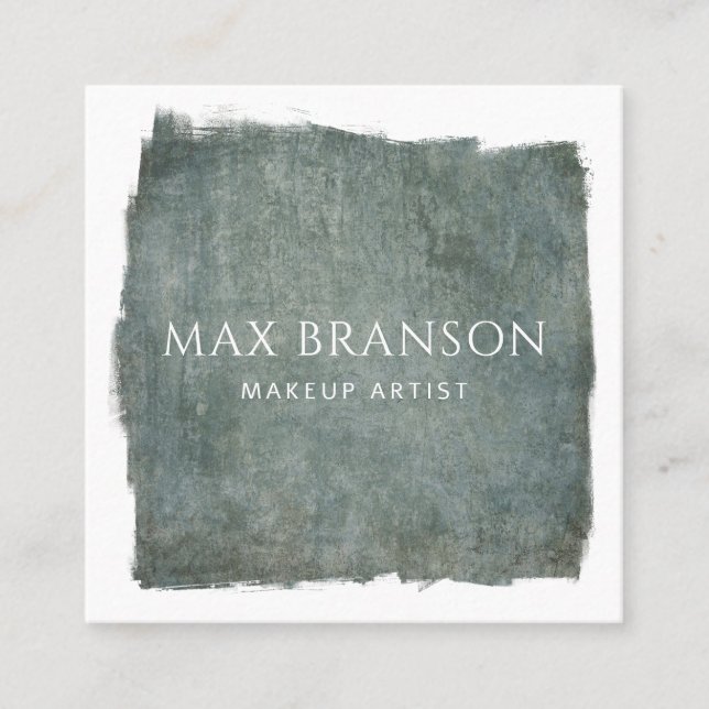 Cartão de visita de Artista de Maquiagem de Cinza  (Frente)