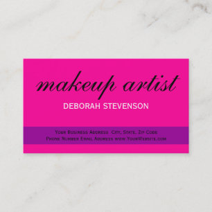 Cartão de visita de Artista de Maquiagem Púrpura R