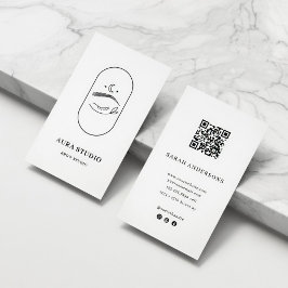 Cartão de Visita de Artista de Sobrancelhas Minima
