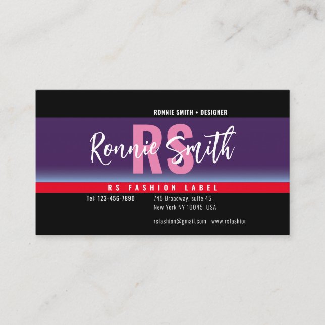 Cartão de visita de assinatura (Frente)