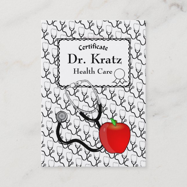 Cartão de visita de assistência médica (Frente)