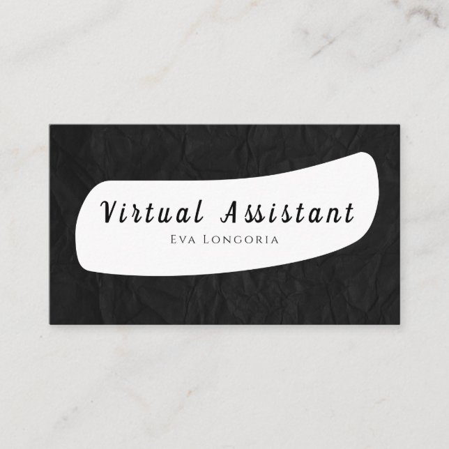 Cartão de Visita de Assistente Virtual (Frente)