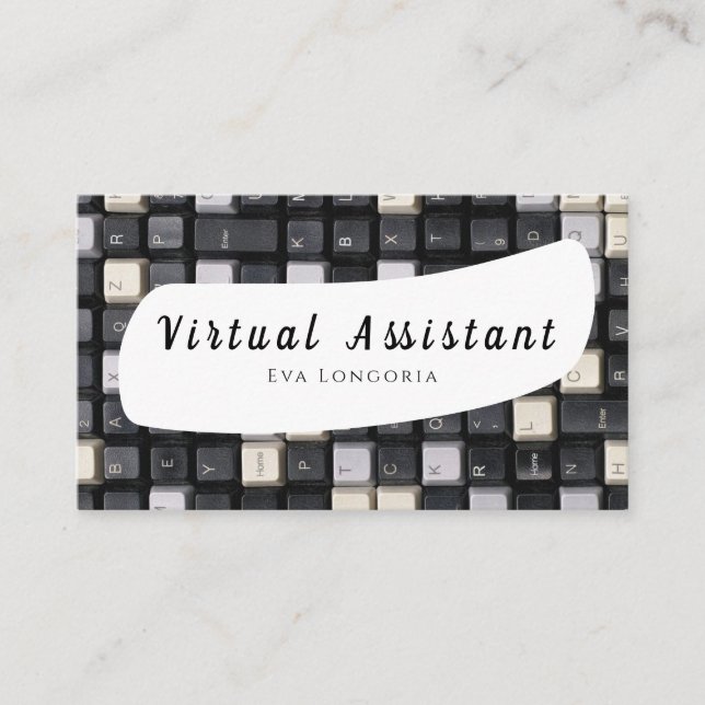 Cartão de Visita de Assistente Virtual (Frente)