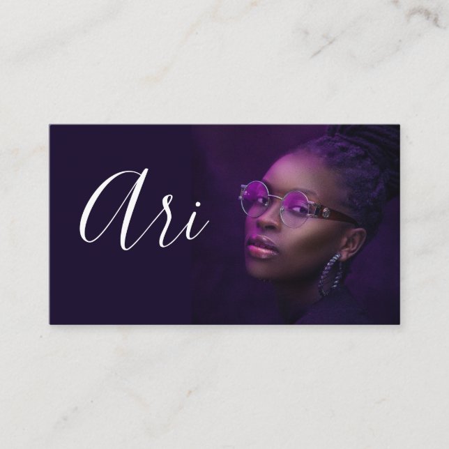 Cartão de visita de Atriz de modelo (Frente)