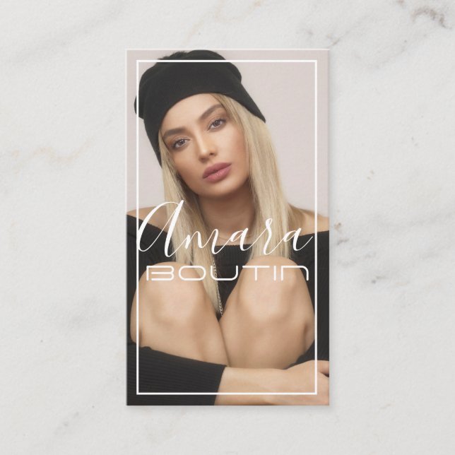 Cartão de visita de Atriz de modelo (Frente)