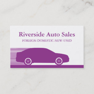 Cartão de visita de automóvel rápido, roxo