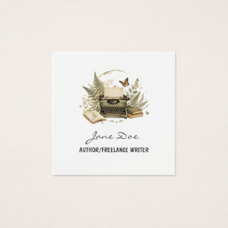 Cartão de Visita de Autor com Aquarela Vintage