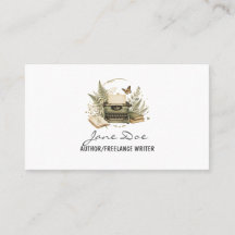 Cartão de Visita de Autor com Aquarela Vintage