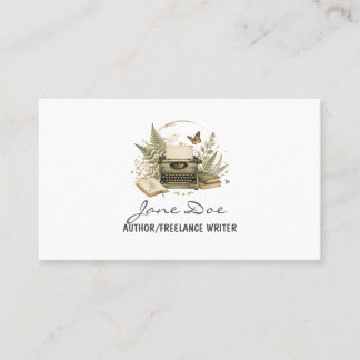 Cartão de Visita de Autor com Aquarela Vintage