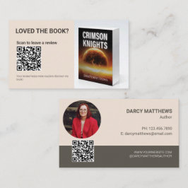 Cartão de Visita de Autor com Código QR para Revis
