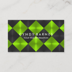 Cartão de visita de Azulejos verdes e pretos