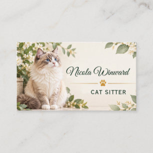 Cartão de Visita de Babá de Gatos