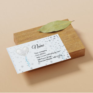 Cartão de visita de Balões e Estrelas