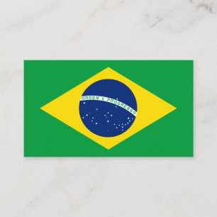 Cartão de visita de bandeira do Brasil
