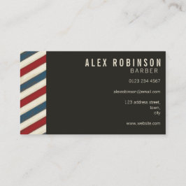 Cartão de visita de barbeador de listras de vindim