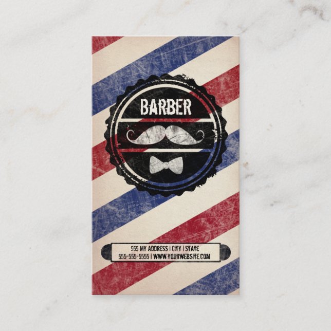 Cartão de visita de barbearia (Frente)