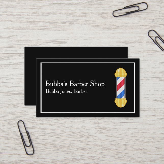 Cartão de Visita de Barbearia (Frente/Verso In Situ)